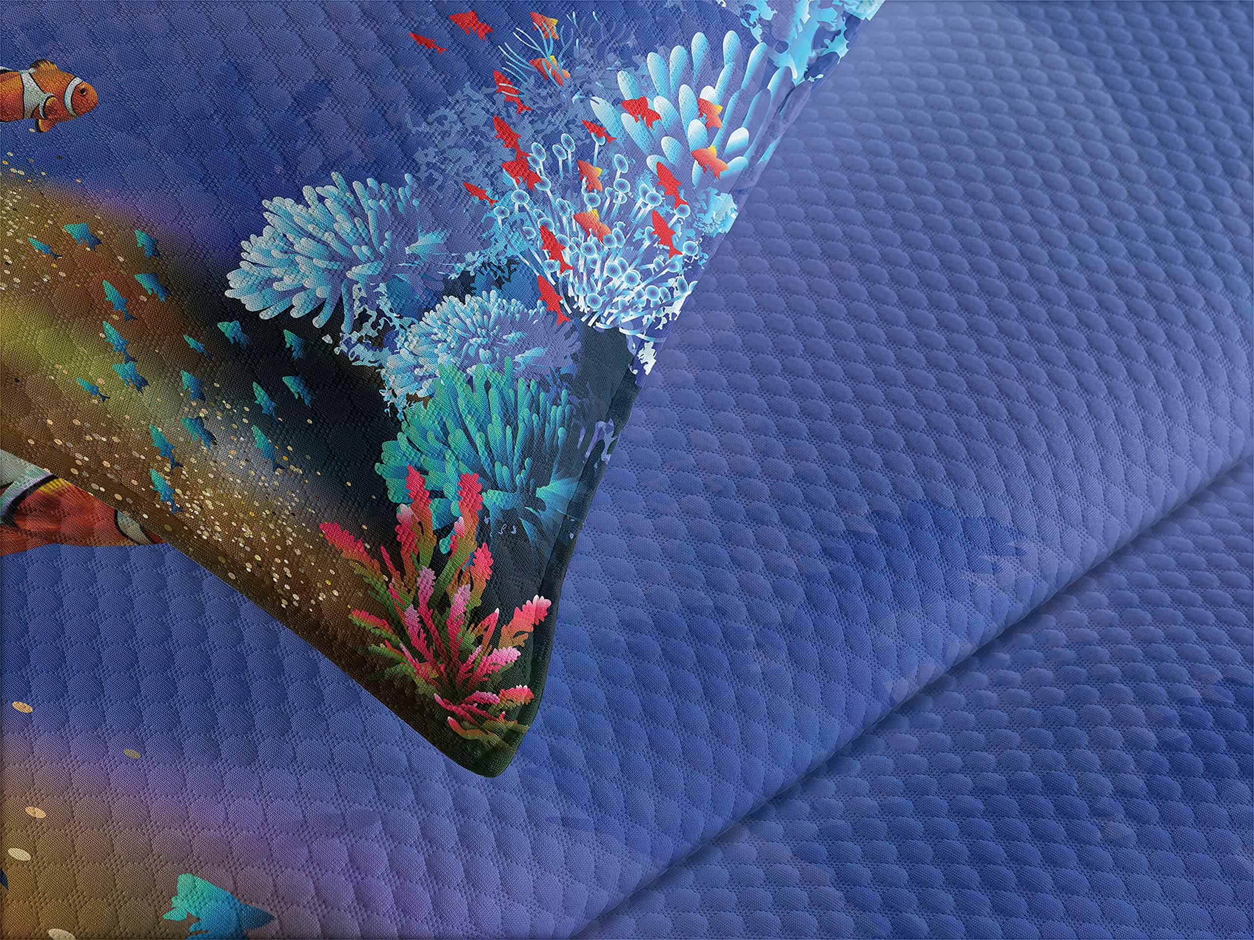 Colcha Lunarable Bajo el Agua, Arrecife de Coral, Pólipos, - Imagen 4