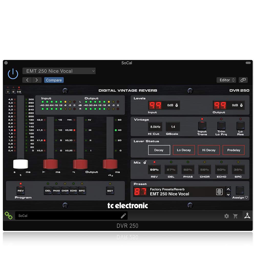 TC Electronic DVR250-DT Reverb Digital Vintage con Interfaz - Imagen 4