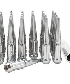 24 Pcs 1/2" Tuerca de Rueda Spike Spline de Metal Sólido