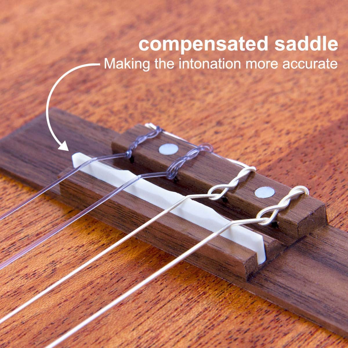 Ukelele Barítono Kmise de 30 pulgadas de Madera de Caoba - Imagen 8