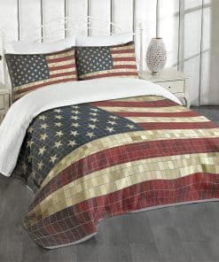 Colcha Lunarable de la Bandera Americana, Diseño Abstracto