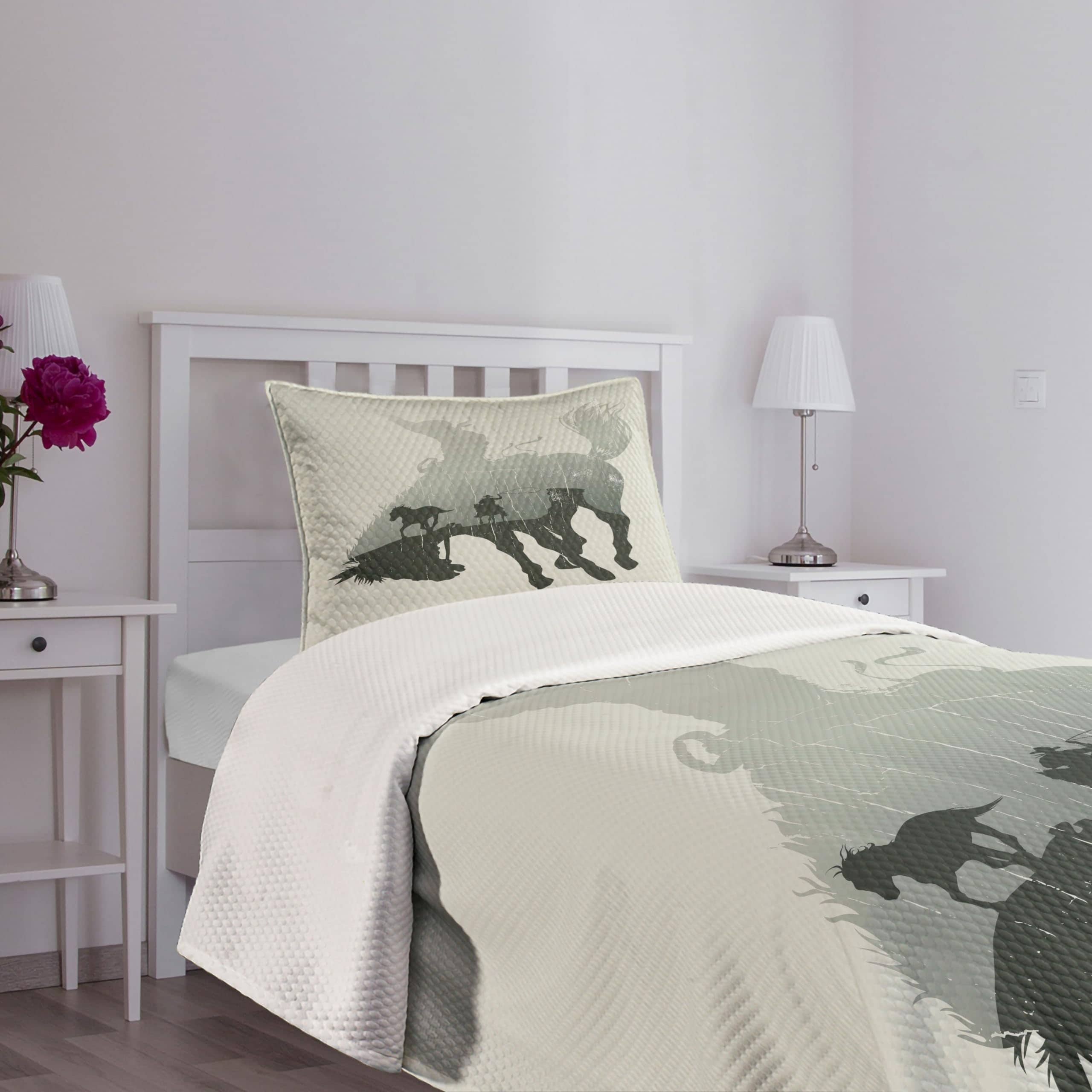 Colcha Lunarable Occidental, Aspecto Envejecido Tema de - Imagen 8