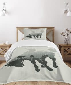 Colcha Lunarable Occidental, Aspecto Envejecido Tema de