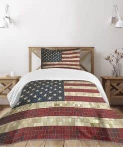 Colcha Lunarable de la Bandera Americana, Diseño Abstracto