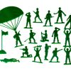 Conjunto de 18 Soldados de Juguete de Acrílico Verde para