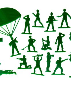 Conjunto de 18 Soldados de Juguete de Acrílico Verde para