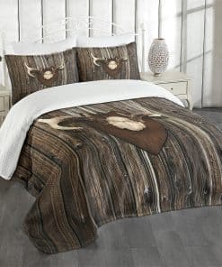 Colcha Lunarable Antler, Casa Rústica del Cabaña Cabaña de