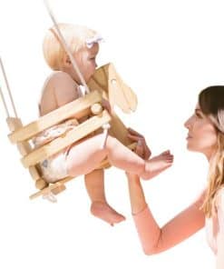 Columpio de Caballo de Madera para Bebés para Porche o