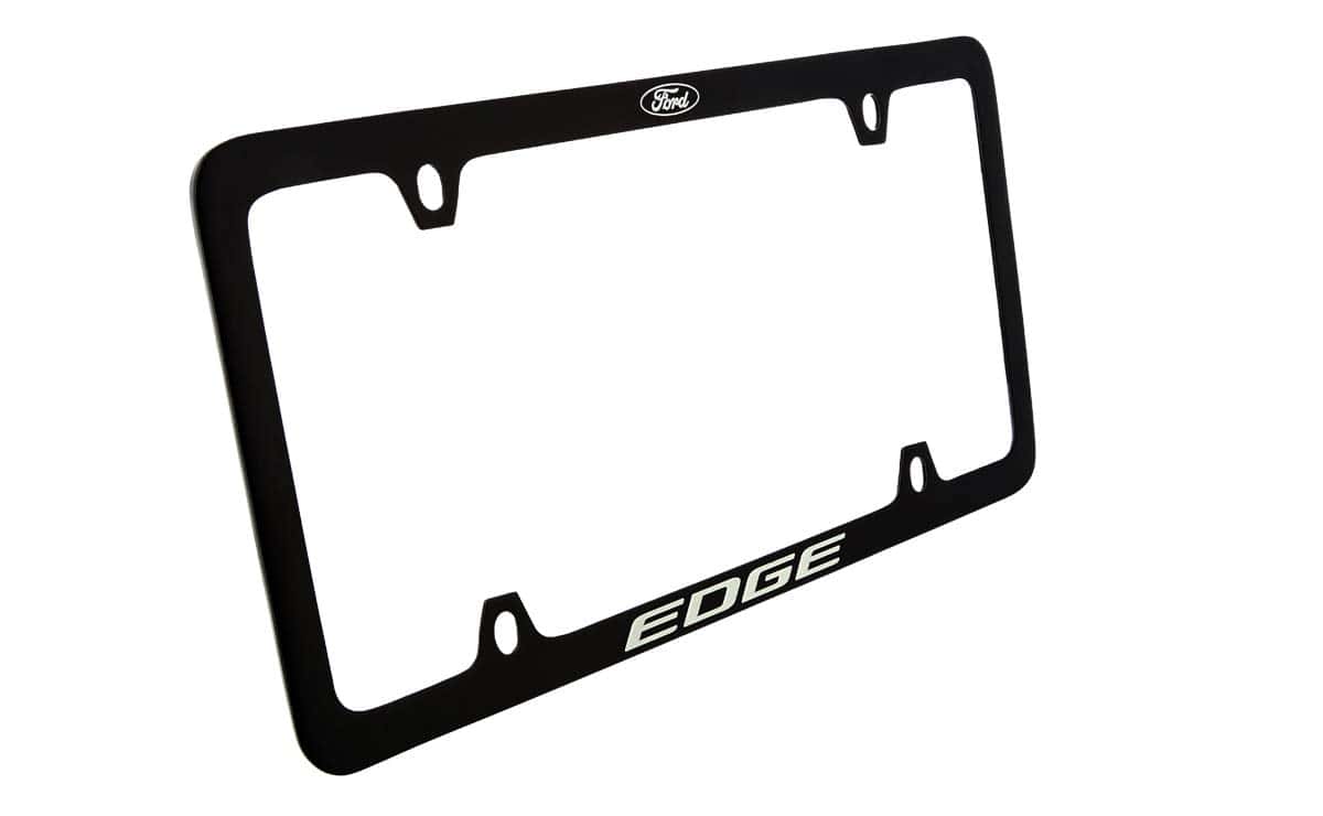 Portaplacas de Metal Negro con Logo Ford Edge