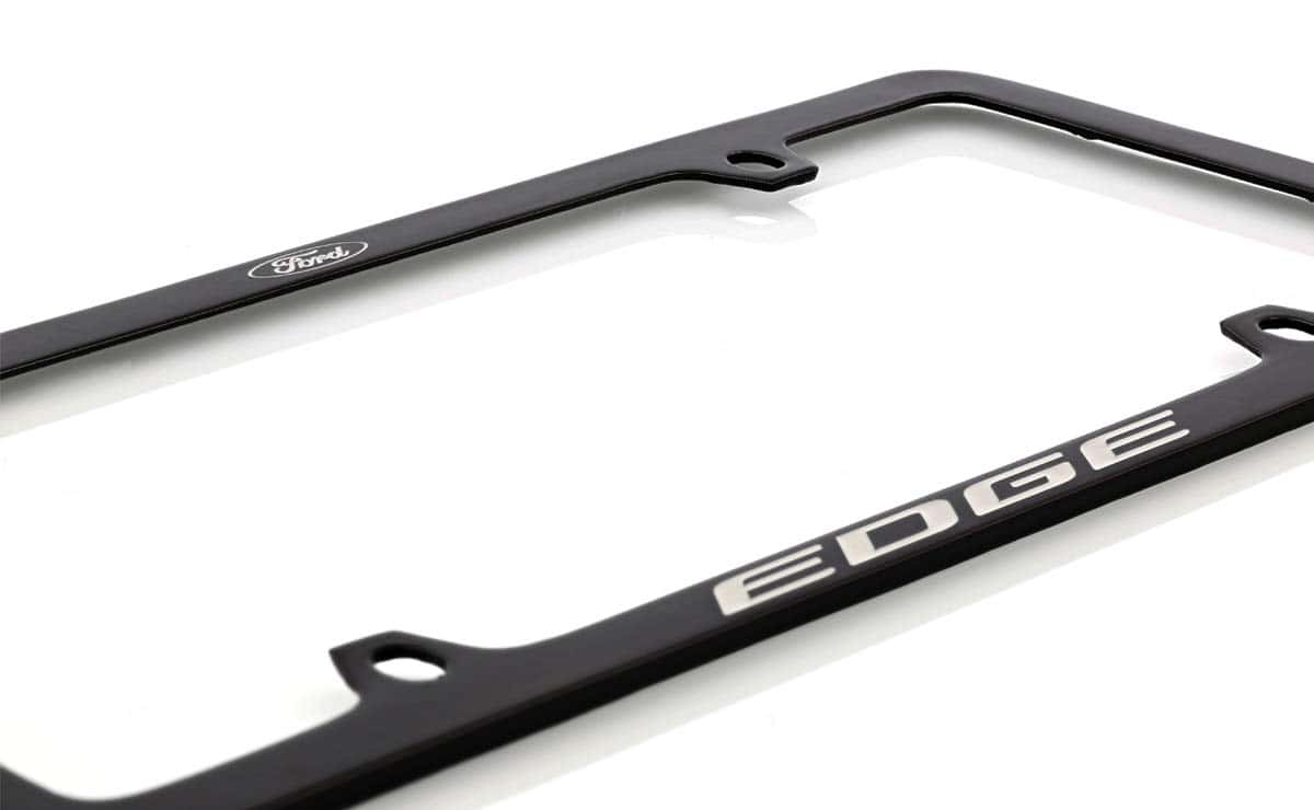 Portaplacas de Metal Negro con Logo Ford Edge - Imagen 4