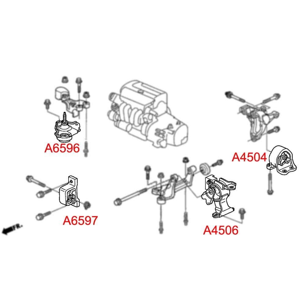 Soporte de motor de motor se ajusta a 2002 2003 2004 2005 - Imagen 7