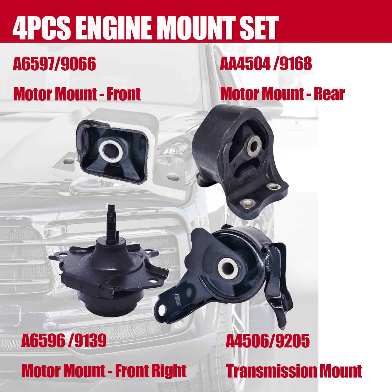 Soporte de motor de motor se ajusta a 2002 2003 2004 2005 - Imagen 4
