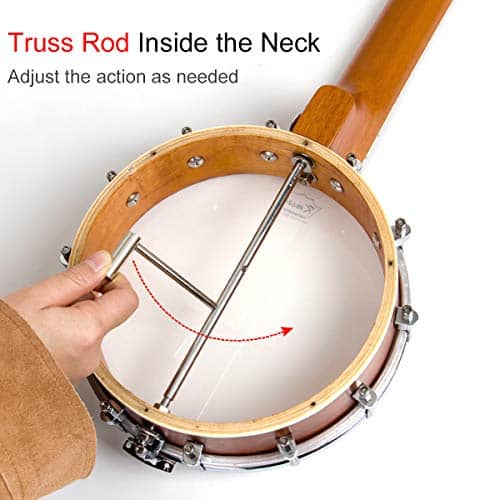 Kmise, 4, Banjolele Banjo Ukulele Tamaño Concierto 23 - Imagen 6