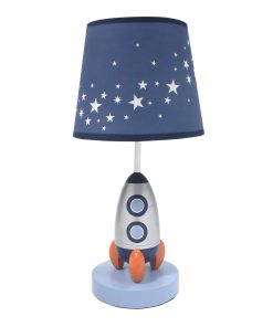 Lámpara de guardería Lambs & Ivy Milky Way azul/plata con