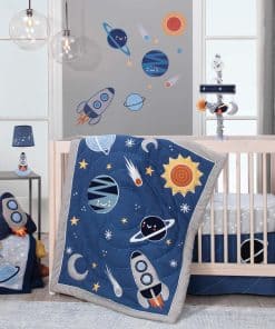 Set de Ropa de Cama para Cuna de Bebé Lambs & Ivy Milky Way