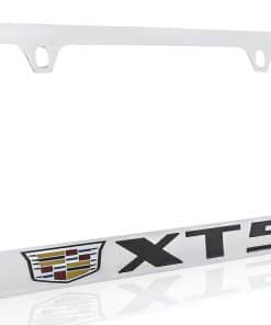 Portaplacas de bronce para Cadillac XT5 con acabado cromado