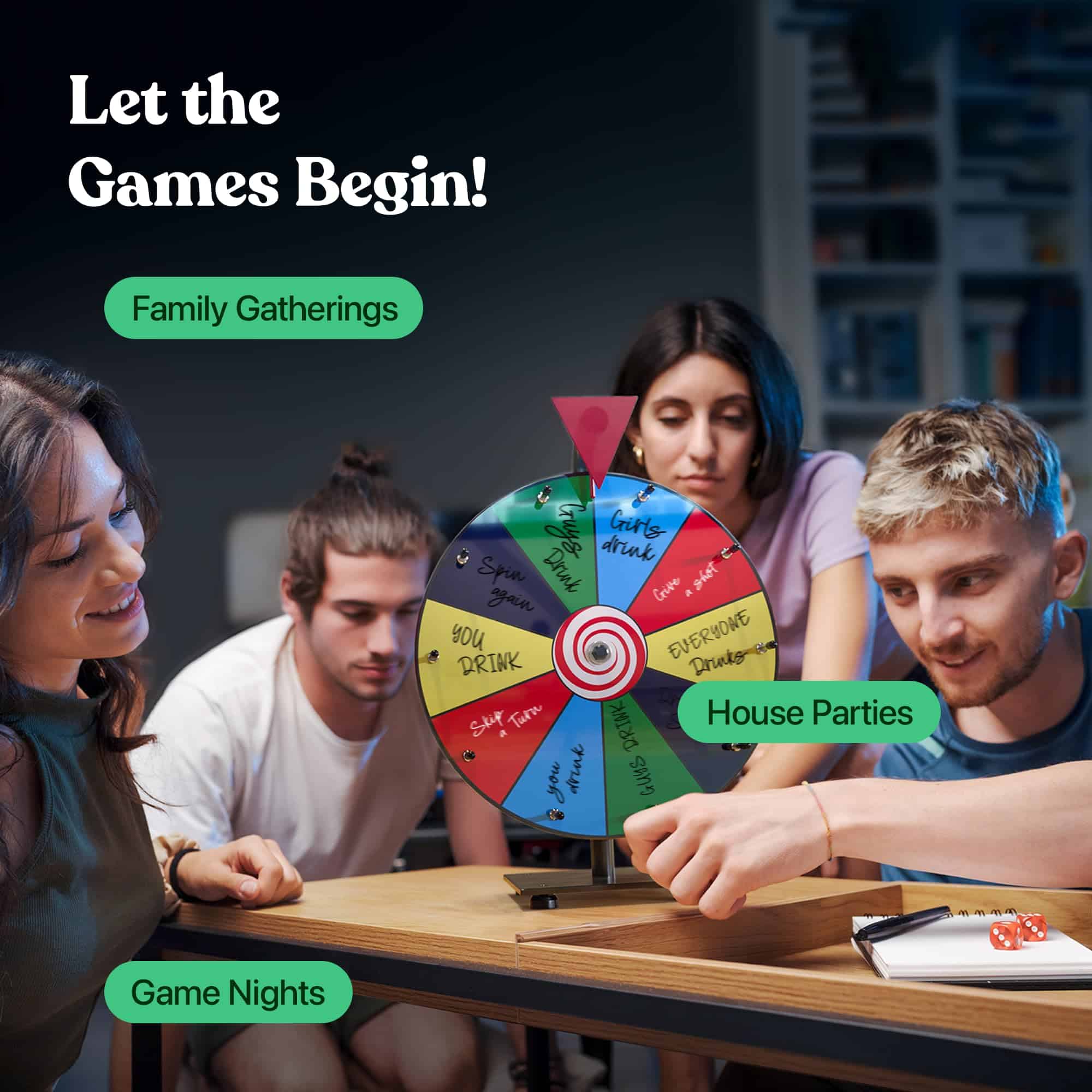 Ruleta de premios giratoria de 12 pulgadas de alta - Imagen 6