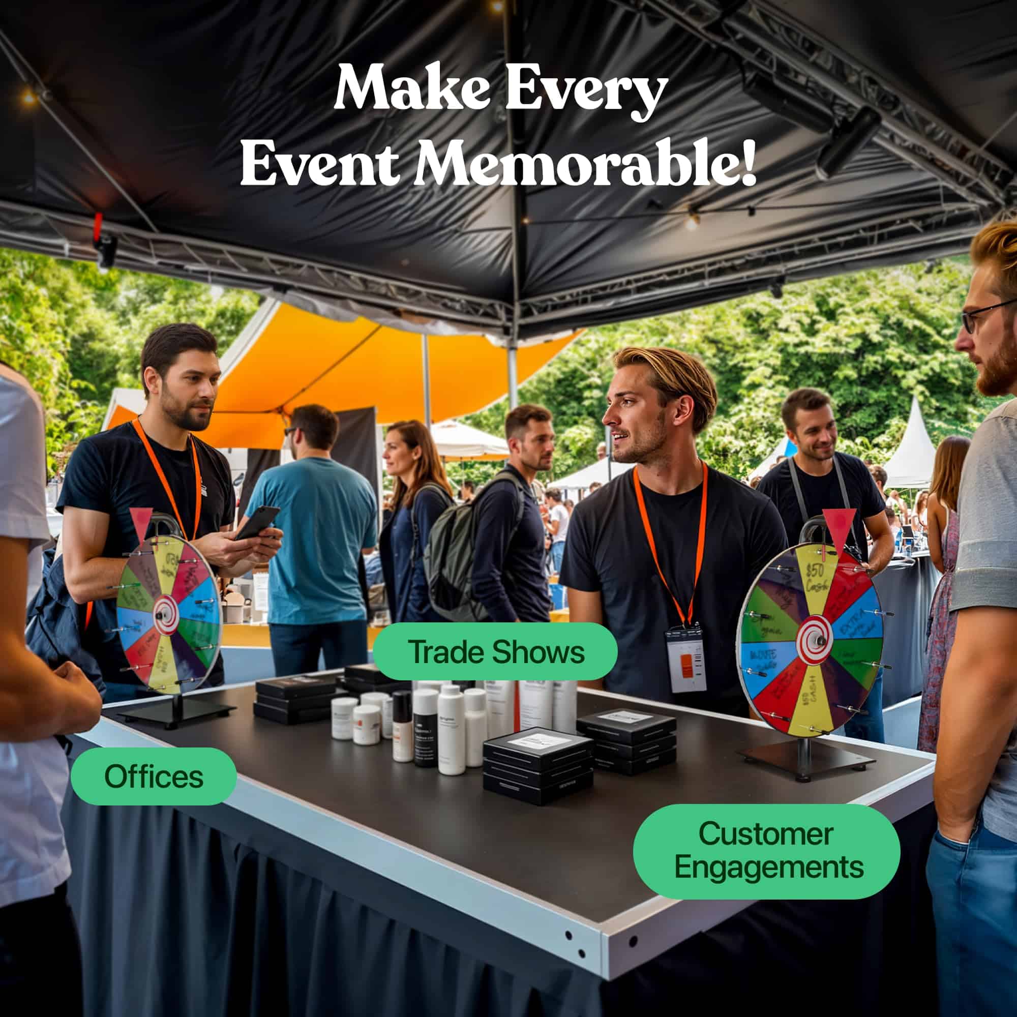 Ruleta de premios giratoria de 12 pulgadas de alta - Imagen 4