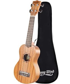 Ukelele Soprano de Viento Fuerte para Principiantes, Caoba