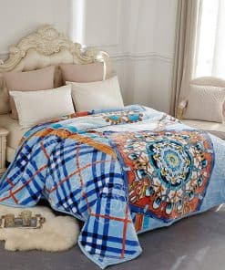 Manta de Felpa de Microfibra Coreana JYK Tamaño Queen 93" x