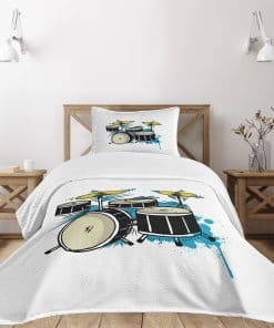 Colcha Lunarable Drums, Batería de Rock and Roll Indie