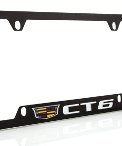 Marco de Placa de Licencia Cadillac CT6 en Zinc con Acabado
