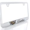 Marco de Placa de Licencia de Latón Cadillac con Escudo y
