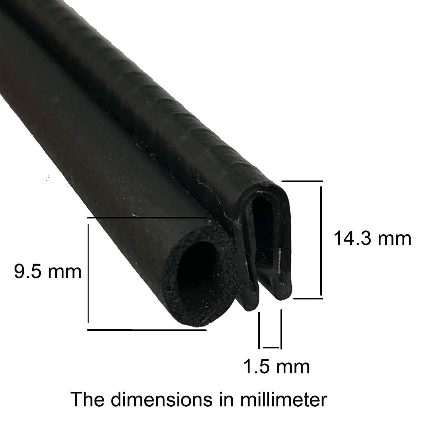 Sello de ajuste con bulbo lateral, diámetro del bulbo 3/8 - Imagen 3