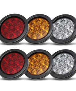 (Pack de 6) Meerkatt 4 Pulgadas 2 Ámbar + 2 Rojo + 2 Blanco