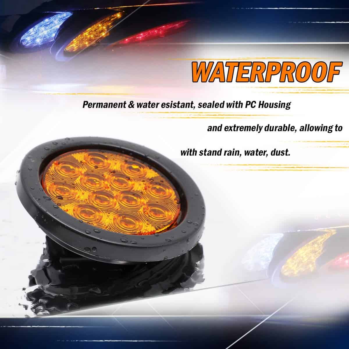 (Pack de 6) Meerkatt 4 Pulgadas 2 Ámbar + 2 Rojo + 2 Blanco - Imagen 7