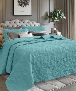 Juego de Colcha Sophia y William de 3 -Teal