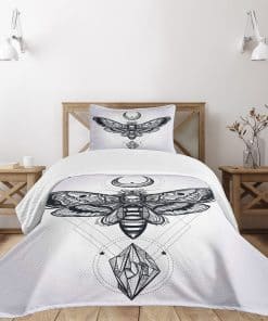 Juego de Colcha Lunarable Étnica, Diseño de Polilla en