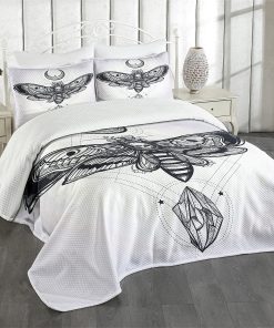 Juego de Colcha Lunarable Étnica, Diseño de Polilla