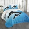 Colcha Lunarable de Ballena, Familia de Orcas Madre y