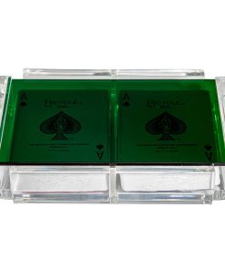 Luxe Dominoes Modern Elegant Playing Card Holder Tray con 2