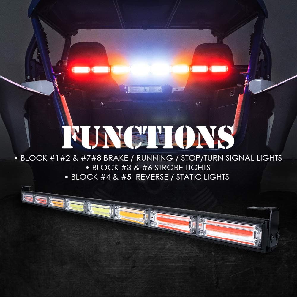 Xprite 36" Barra de Luz Estroboscópica Chase LED COB, Luz - Imagen 3