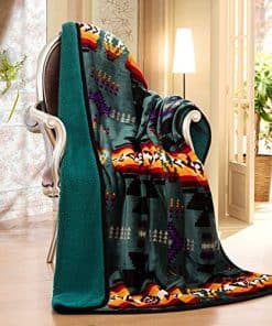 Manta con Forro Sherpa de Diseño del Suroeste (Estampado