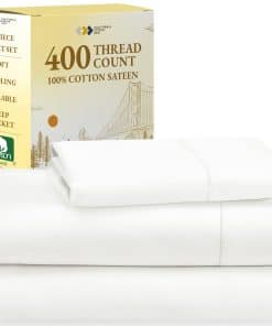 Juego de sábanas 100% algodón de California -Marfil