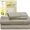 Juego de sábanas 100% algodón de California -Taupe
