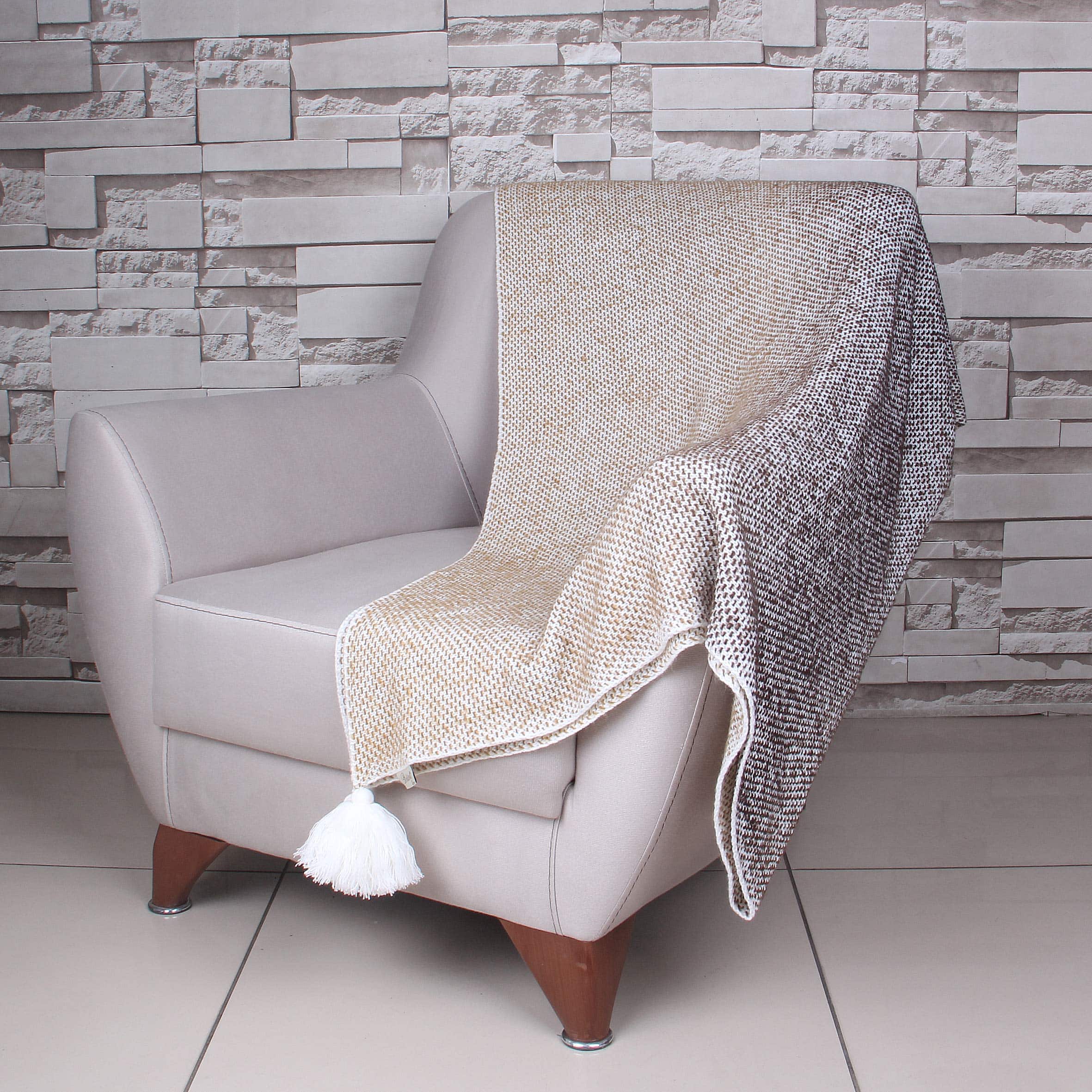 Manta de lana turca Betires Home - Suave, cálida,