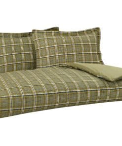 Set de Funda Nórdica Reversible de Franela -Cuadros en tono