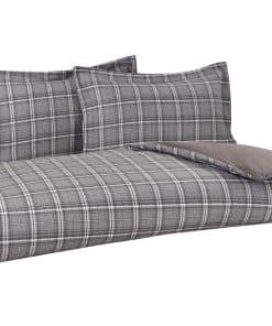 DELANNA Juego de Funda Nórdica Reversible de Franela 100%