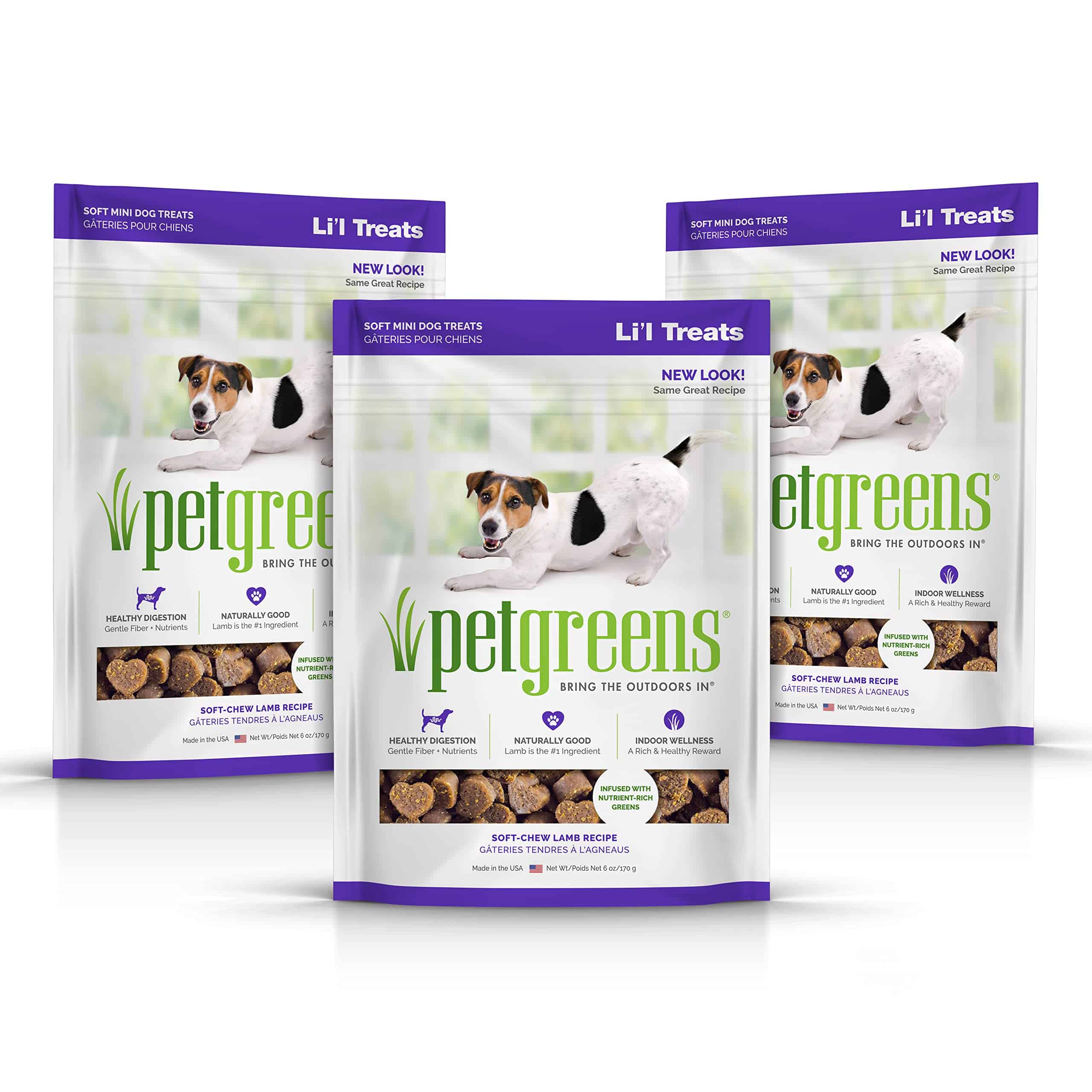 Paquete de 4 delicias suaves Pet Greens para perros