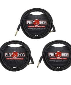 Cable de Instrumento Pig Hog PCH10BKR Negro, 10ft Ángulo