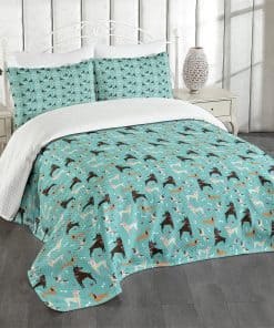 Colcha Decorativa Lunarable para Perros, Razas  Baset