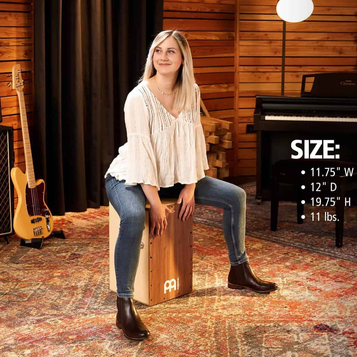 Meinl Percusión Snarecraft Cajón Profesional de Nogal con - Imagen 4