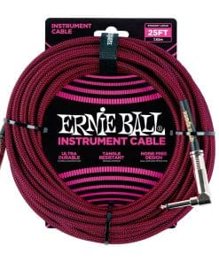 Cable de Instrumento Trenzado Ernie Ball, -Rojo/Negro