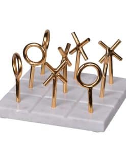 Juego de Gato en Mármol Banswara Moderno AB Home, Blanco y