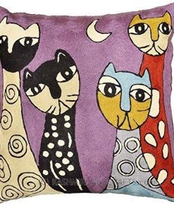 Fundas de Almohada de Gato Picasso de Kashmir Designs -
