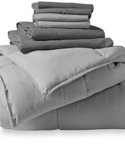 Juego de edredón Bare Home Bed-in-A-Bag de 7 piezas - Queen